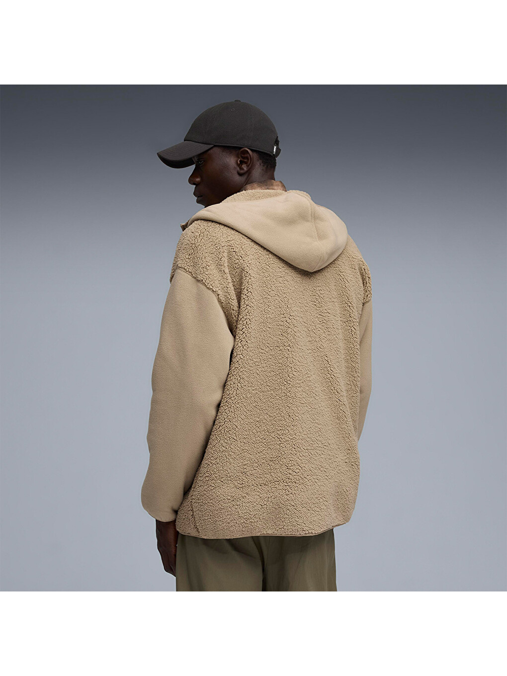 Essentials Elevated Erkek Bej Kapüşonlu Fermuarlı Sweatshirt-1