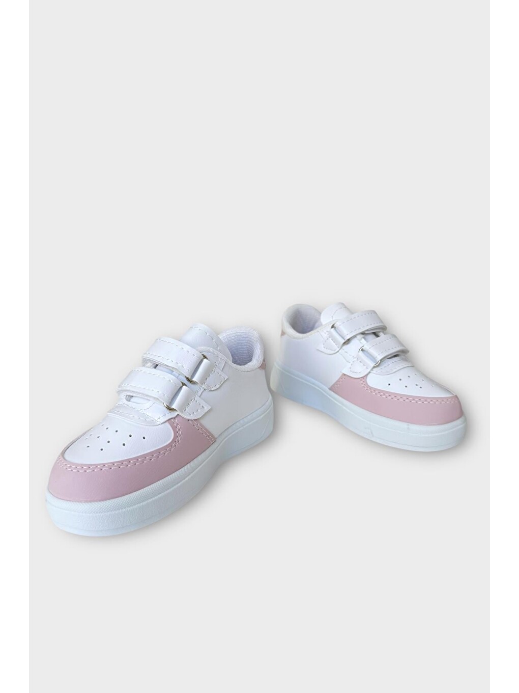 Işıklı Unisex Rahat Hafif Çocuk Spor Ayakkabı Pembe - Turuncu-3