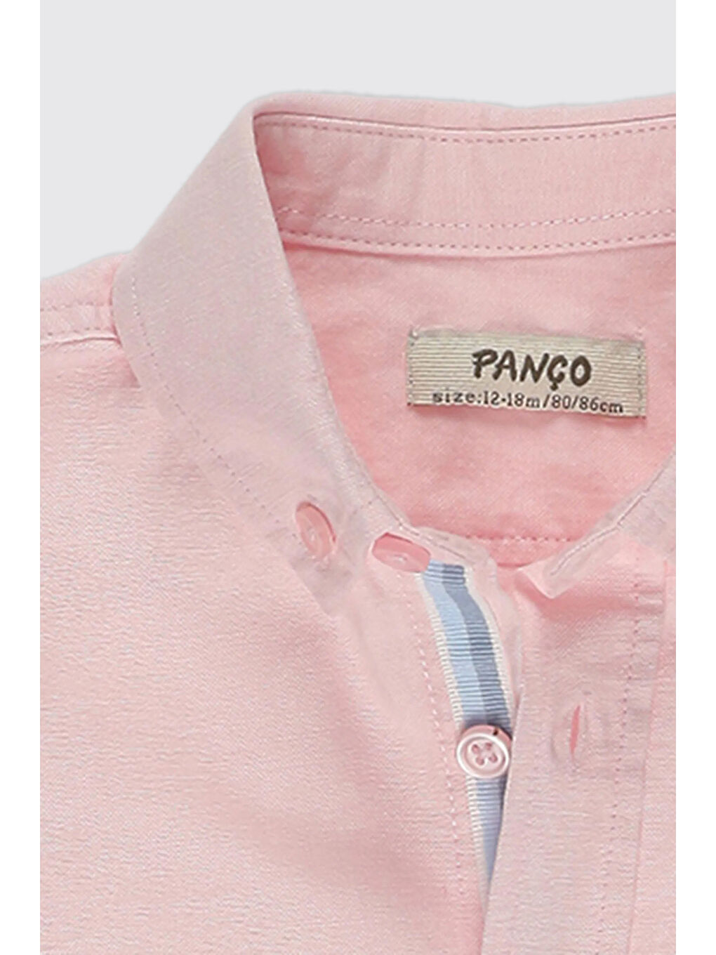 Erkek Bebek Basic Pembe Oxford Gömlek-2