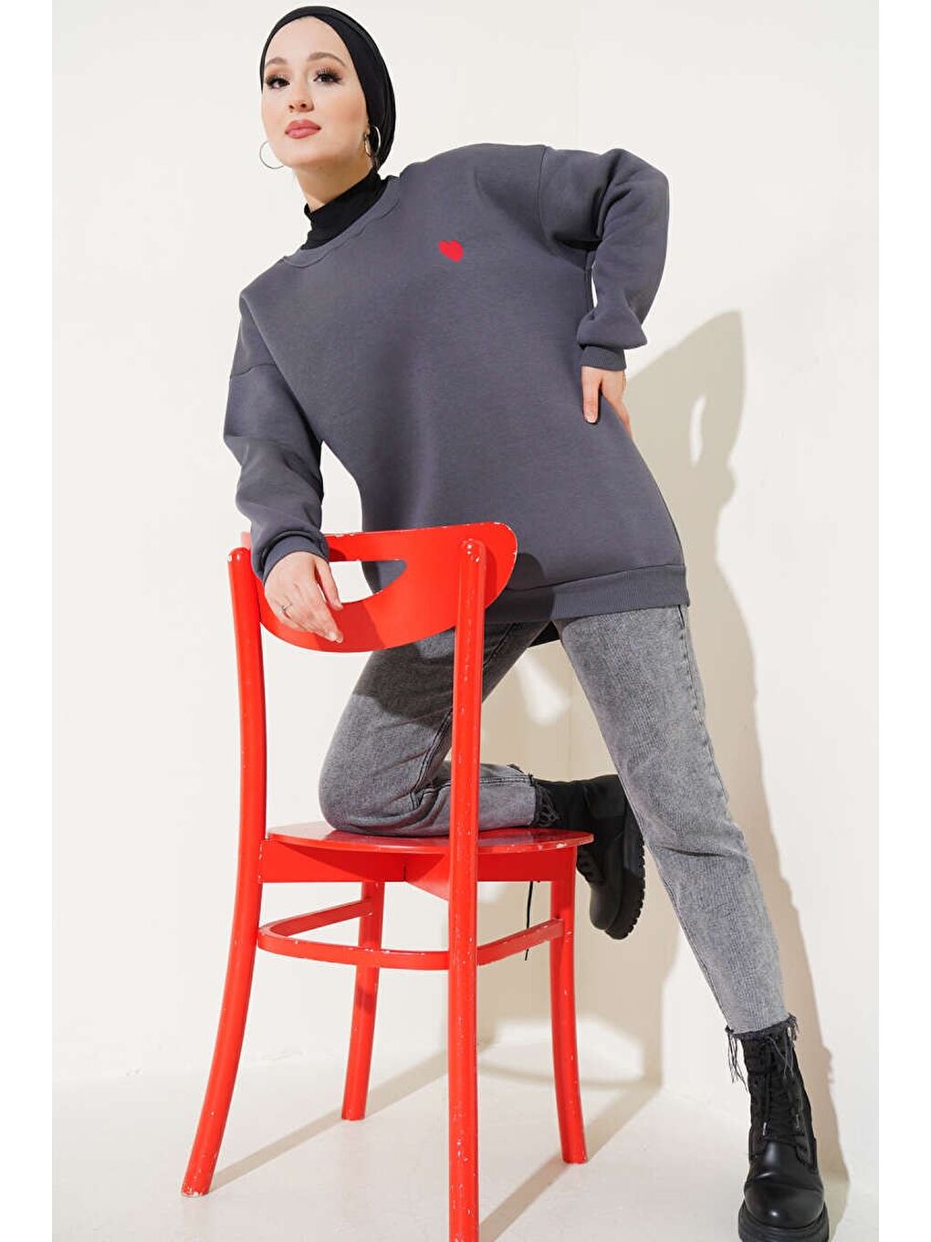 Kalpli Tunik Antrasit - 26660-1