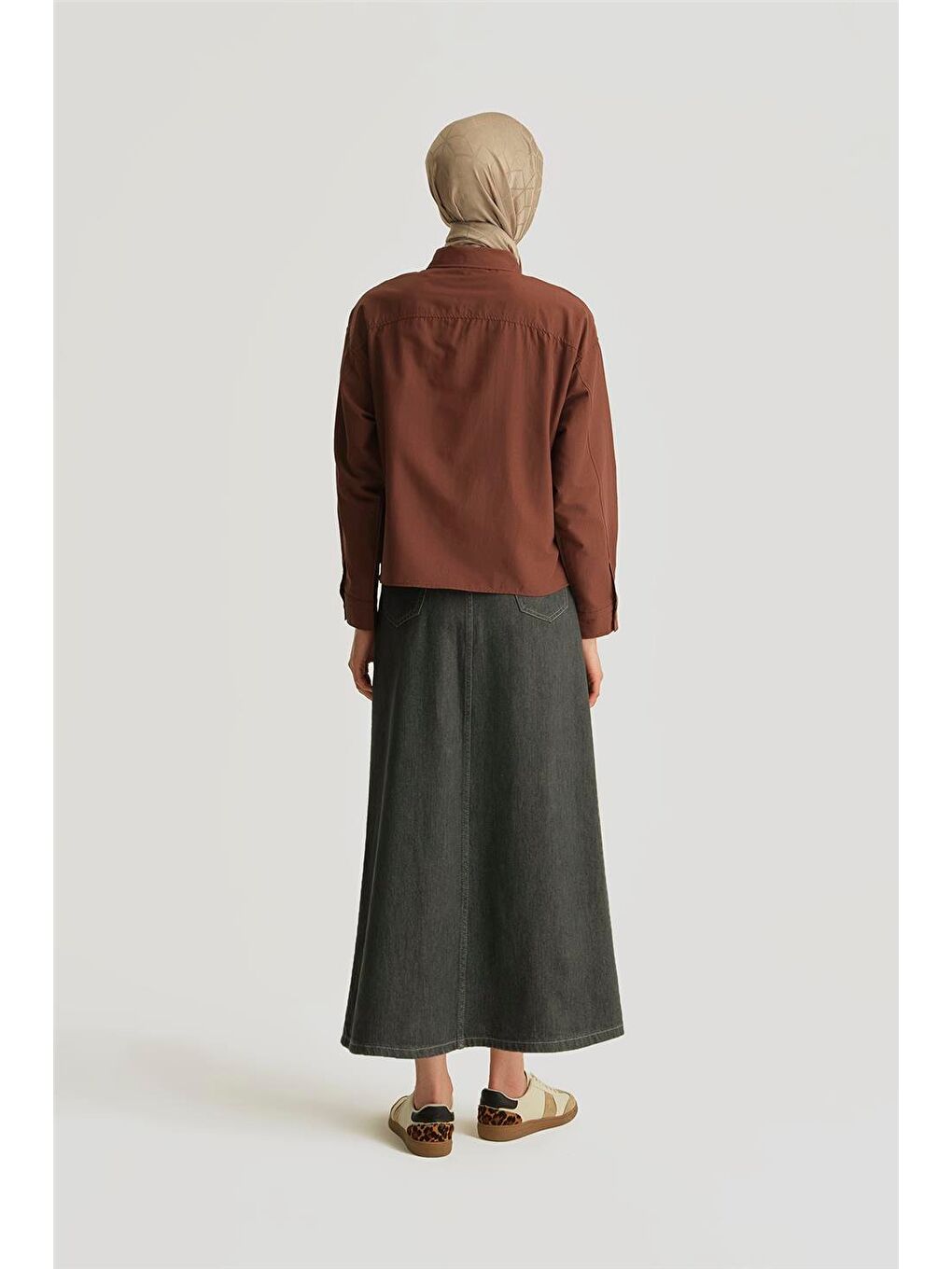 Kahverengi Oversize Gömlek 25Yh3667 Acı Kahve-3