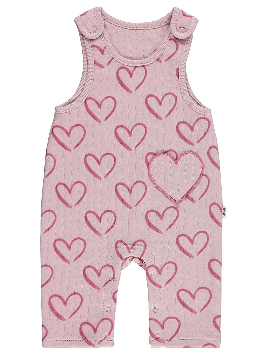 Baby Kalp Empirme 6-18 Ay Salopet - Pembe 12-18 Ay