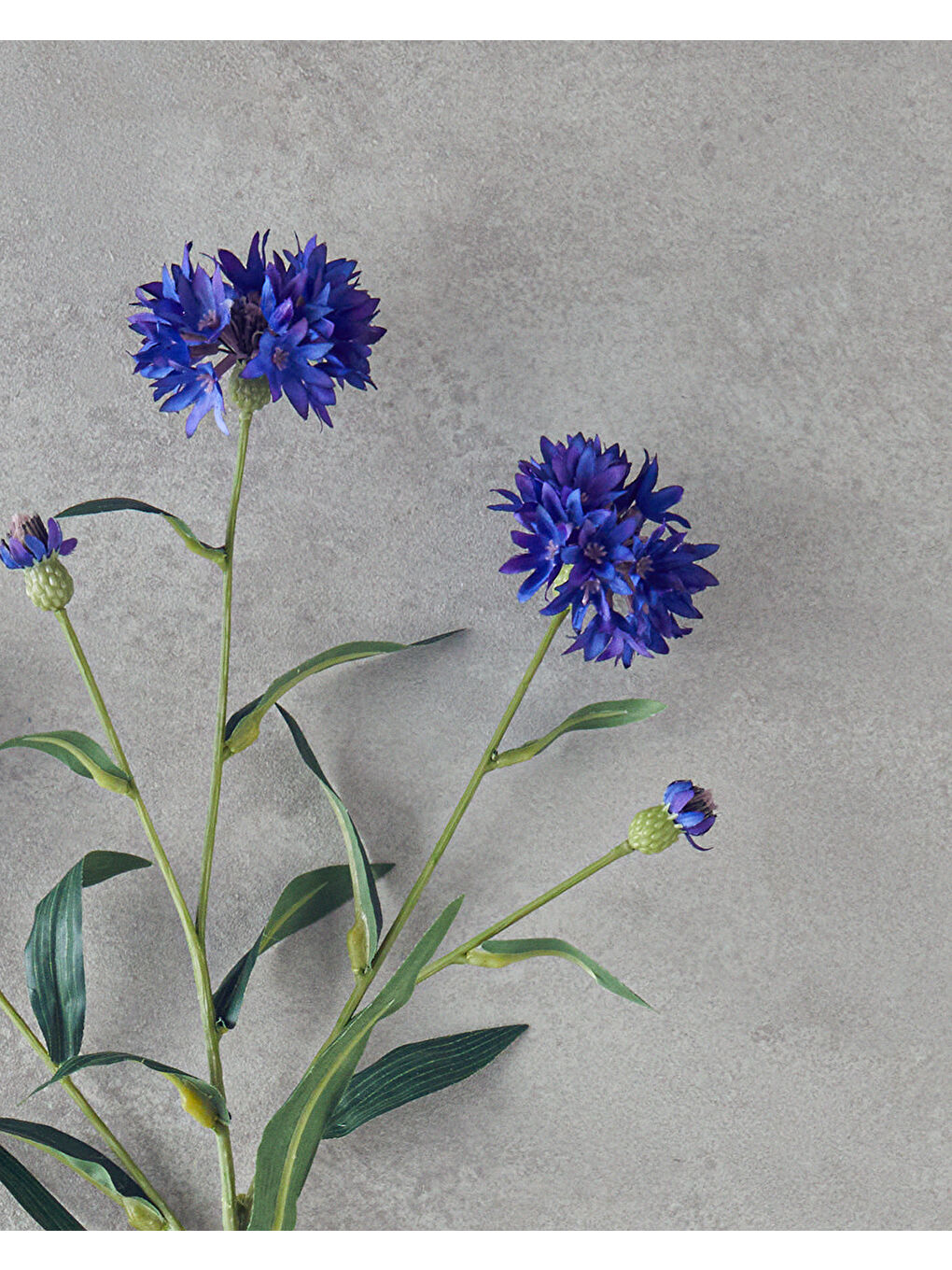 Cornflower Tek Dal Yapay Çiçek 64 cm Koyu Mavi-1