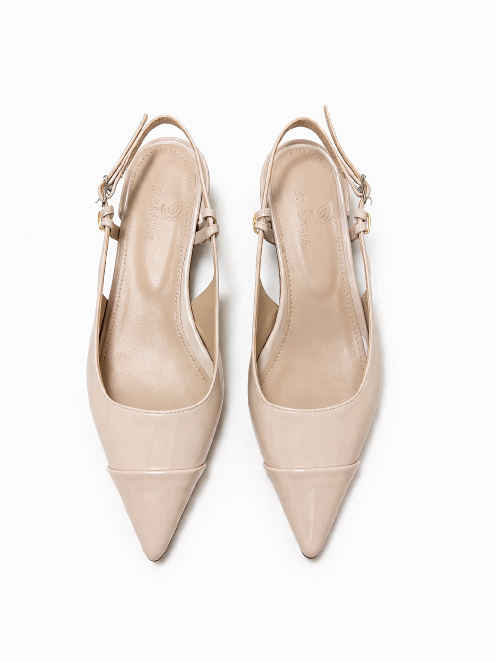 Hubert Kadın Topuklu Rugan Ayakkabı Bej-1