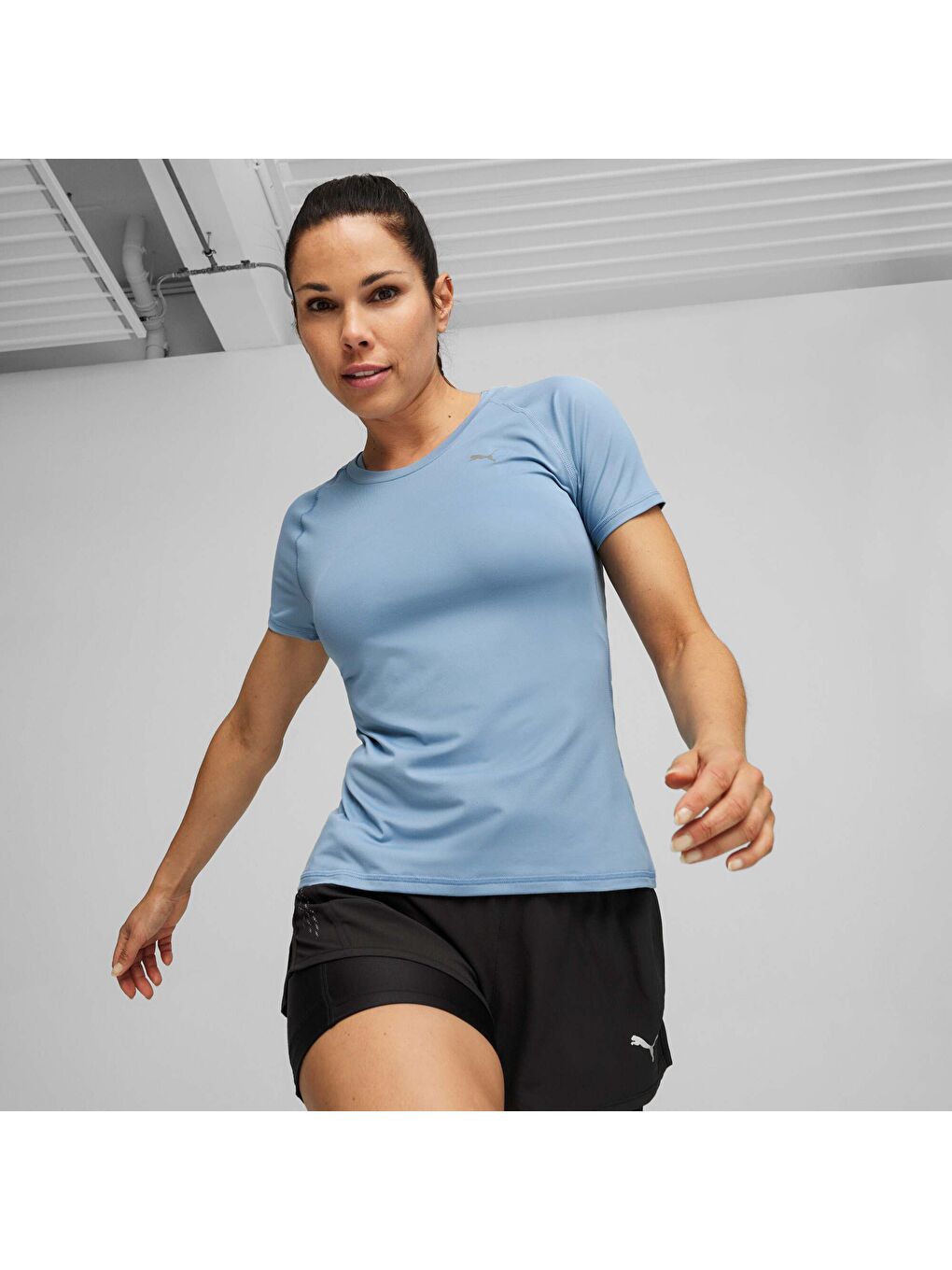Mavi CLOUDSPUN Kadın Koşu Tişörtü-4