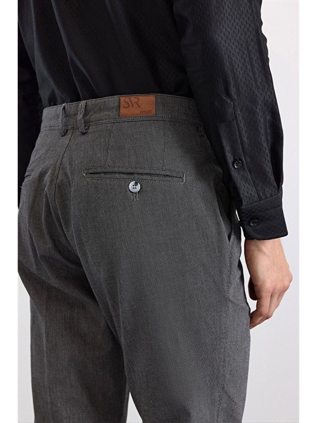 Siyah Regular Casual Pantolon-3