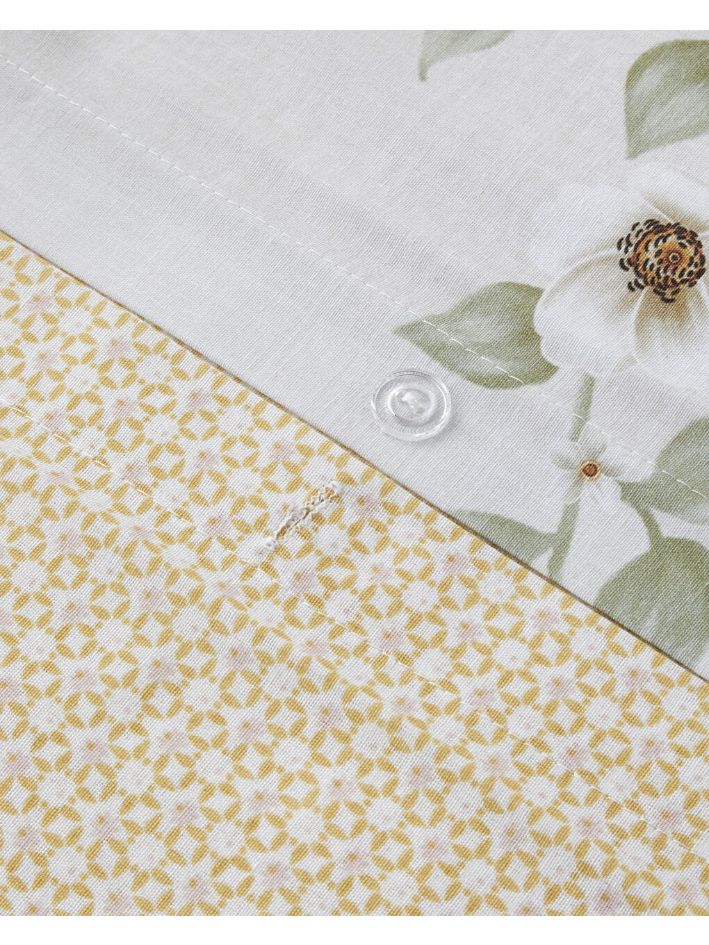 Bloomora Dijital Baskılı Kolay Ütülenir Çift Kişilik Nevresim Takımı 200x220 cm Bej-Sarı-6