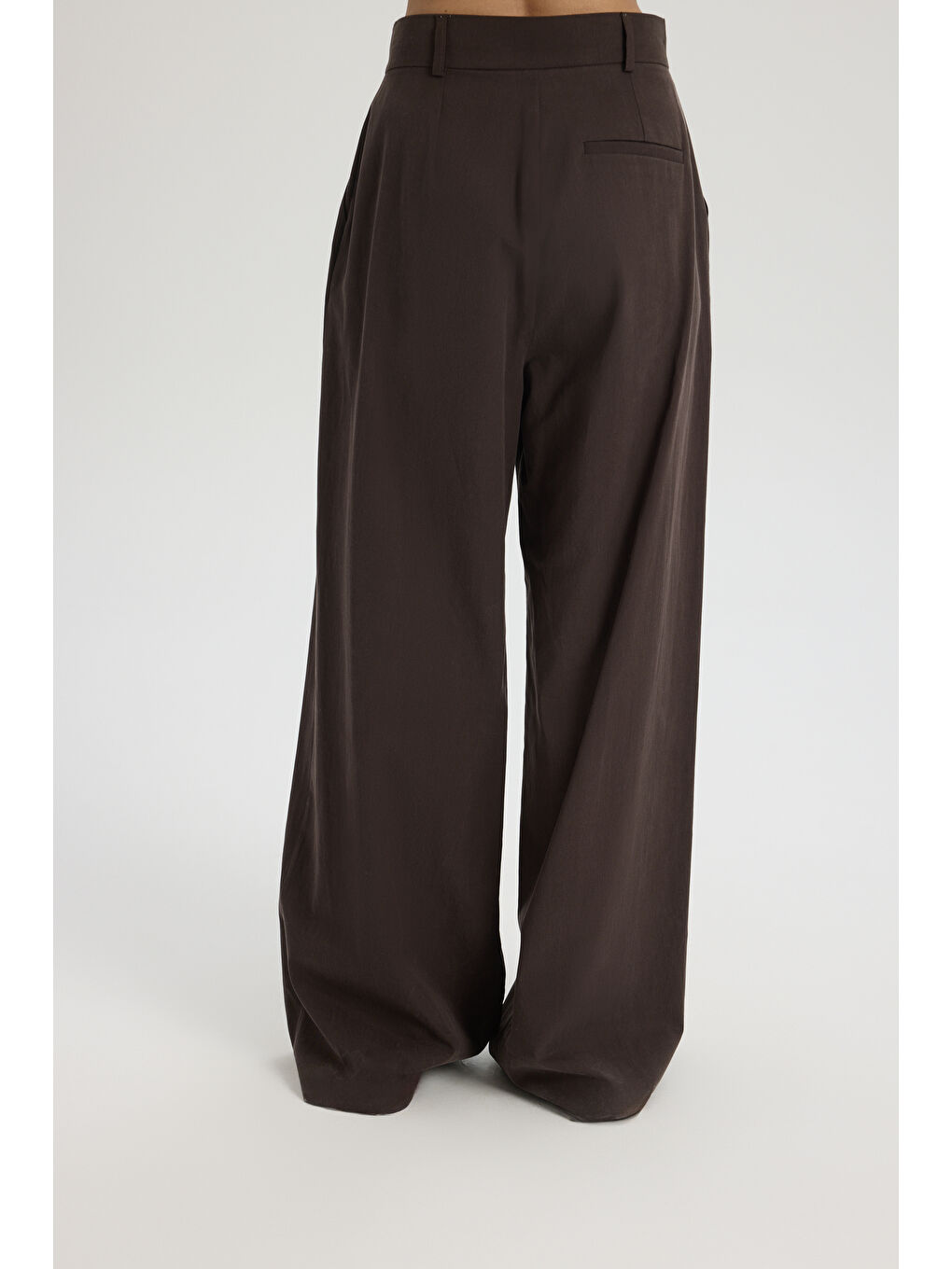 Kahverengi Mandy Kemer Detay Kahve Palazzo Pantolon-4