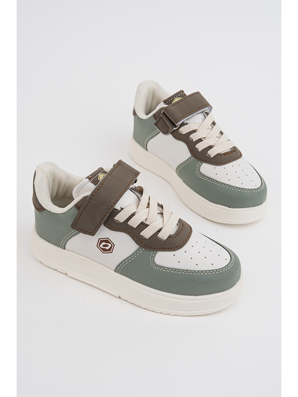 Yeşil SNYDER Cırtlı ve Bağcıklı Günlük Çocuk Sneaker Spor Ayakkabı-5