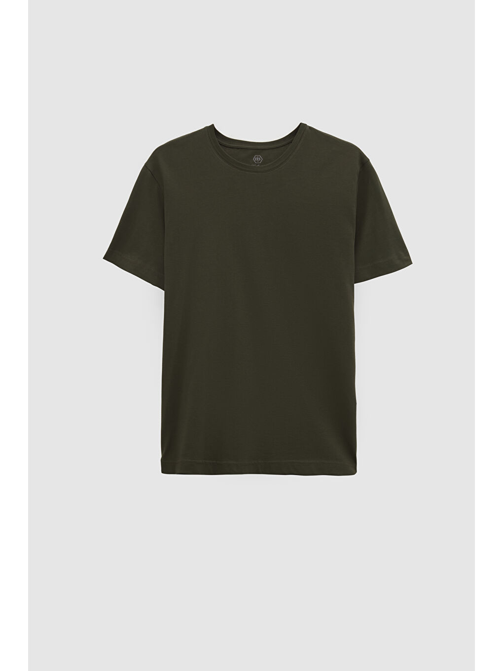 Relaxed Fit Haki %100 Pamuk T-Shirt-4