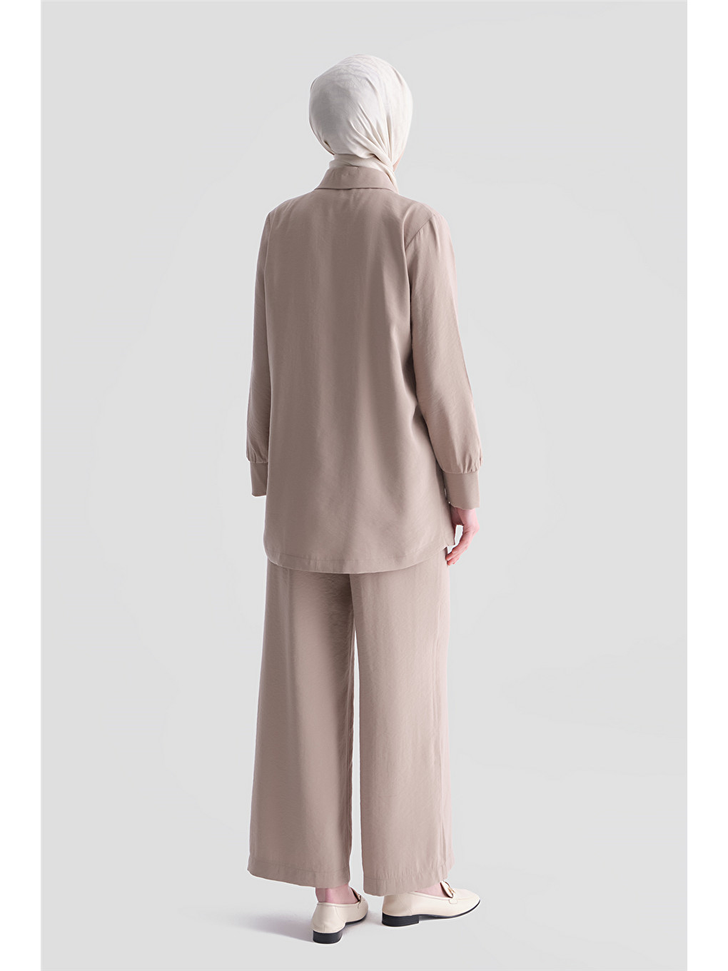 Cep Detaylı Basic Takım Bej-6