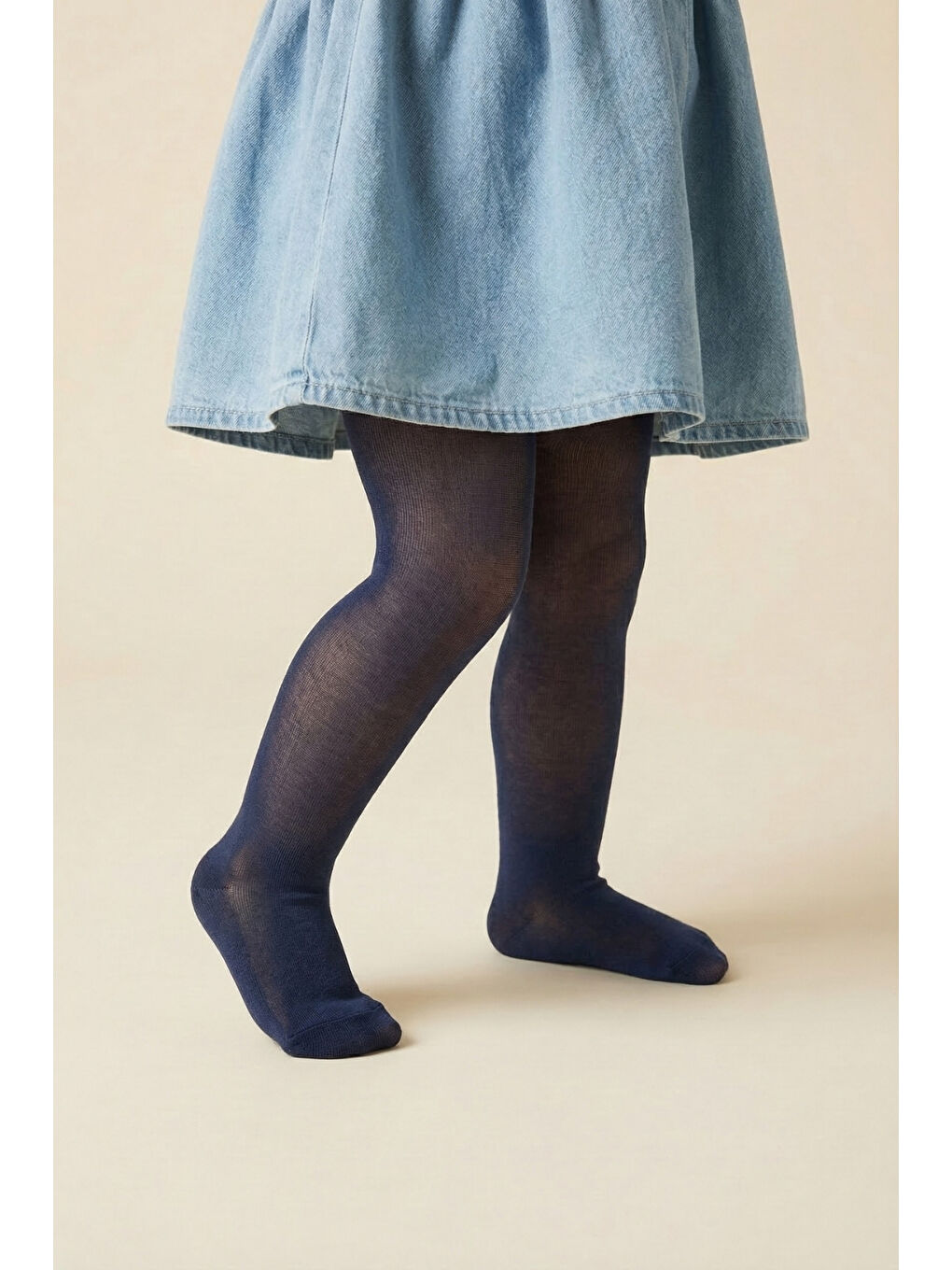 Lacivert Kız Çocuk Muz Külotlu Çorap-2