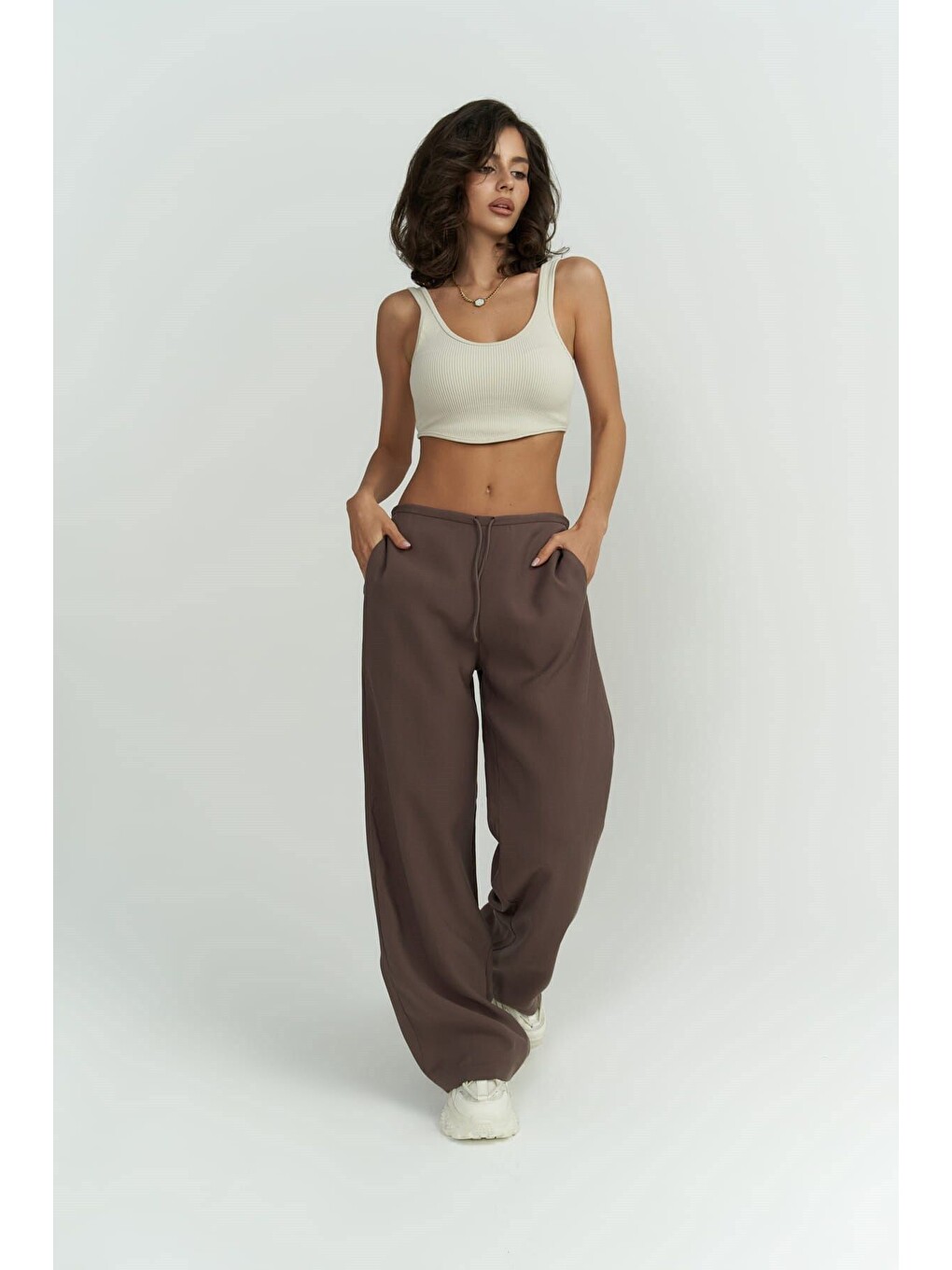 Kahverengi Paris Kahve Basic Pantolon