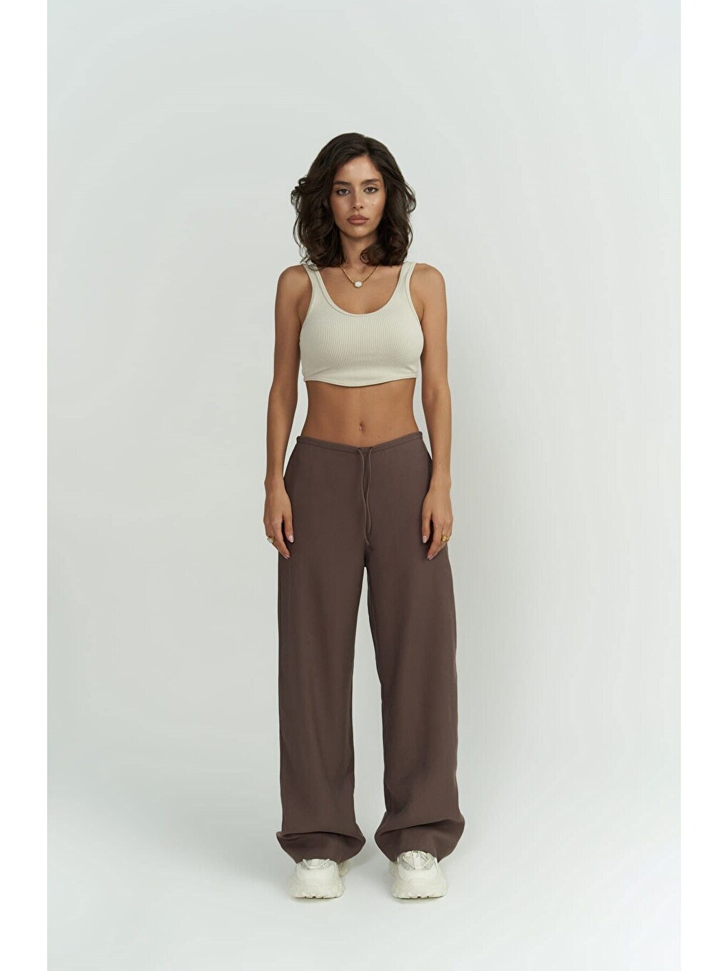 Kahverengi Paris Kahve Basic Pantolon-1