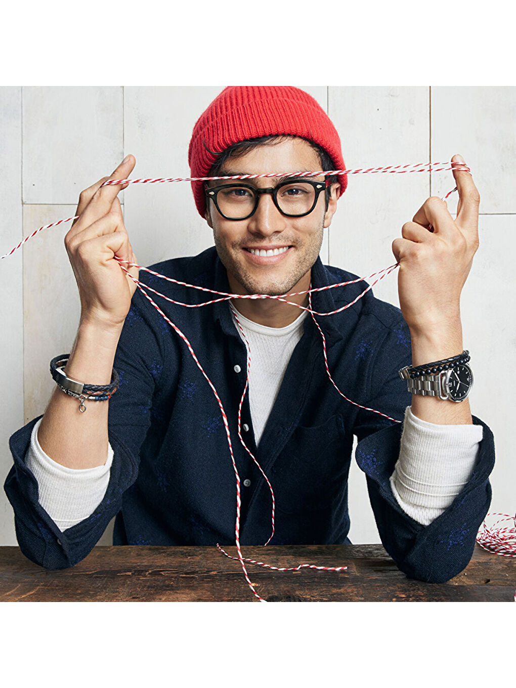 Siyah JF02763-040 Erkek Bileklik-2