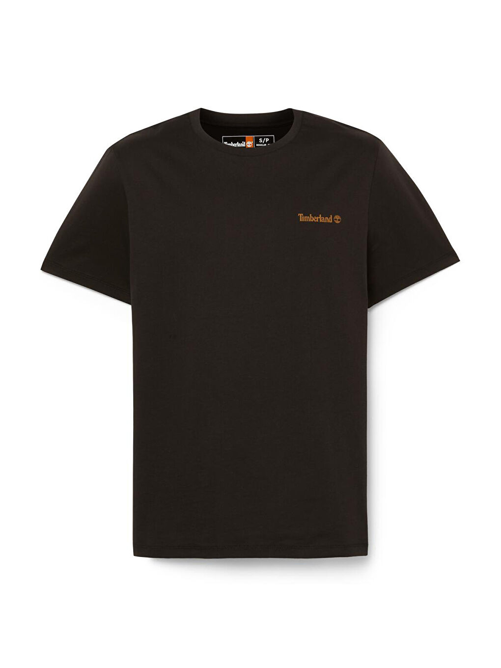 Small Linear Logo Print Erkek Siyah Yuvarlak Yaka Tişört-4