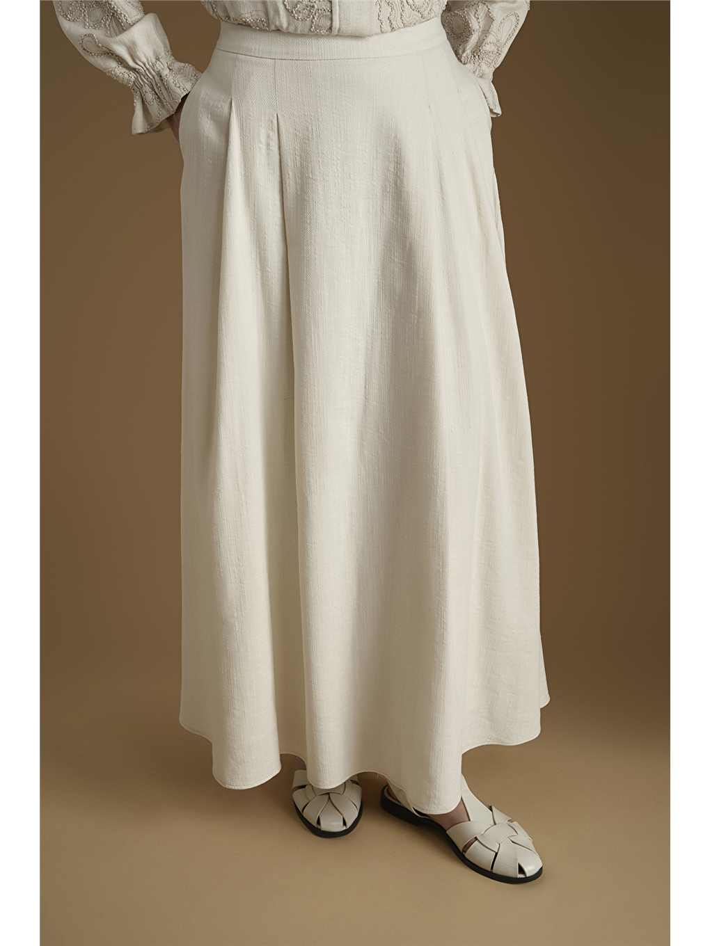 Süzene Nakışlı Takım Ekru-5