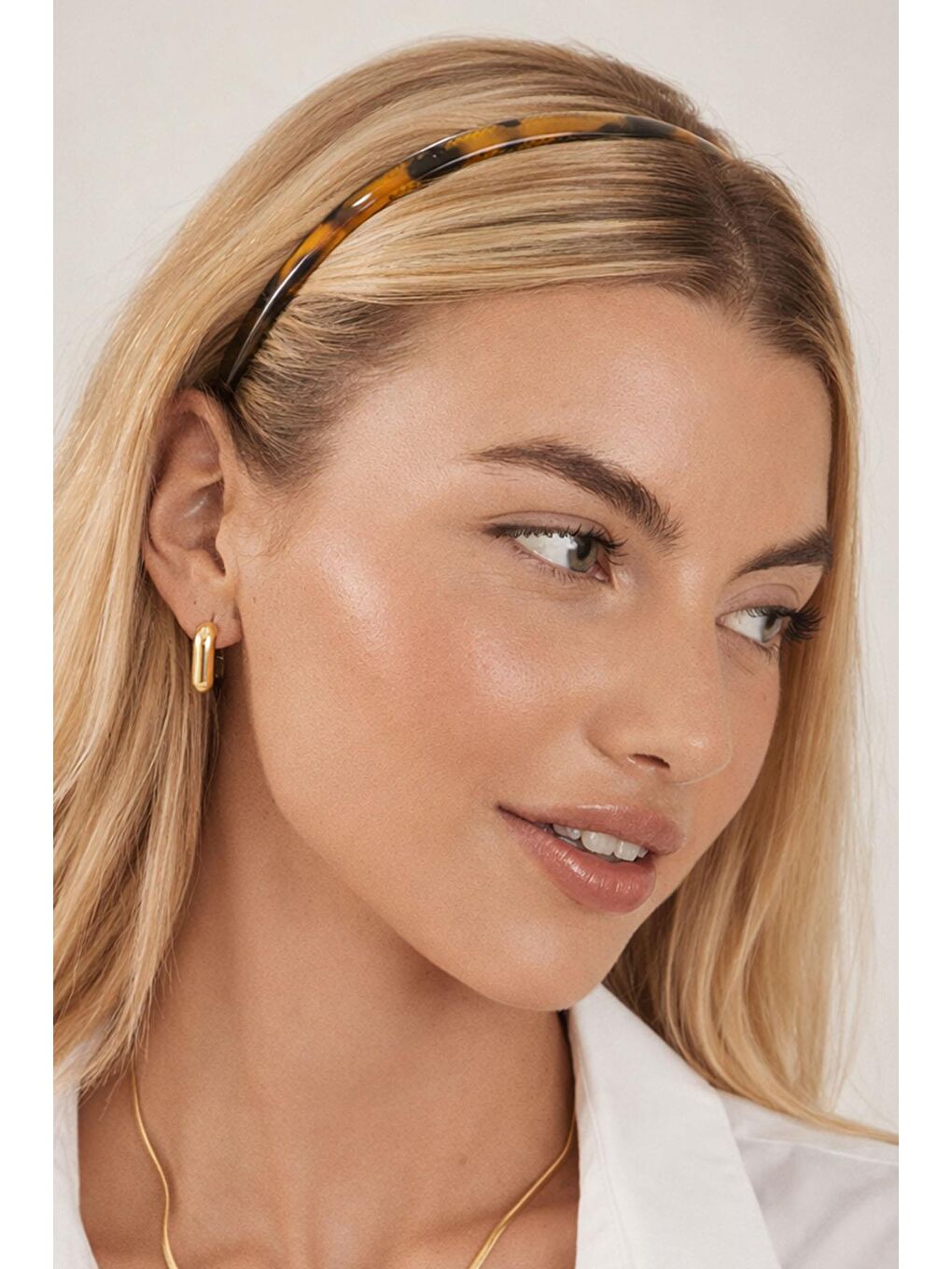 Kahverengi Midi Kaplumbağa Kabuğu Desenli Asetat Taç -1 cm-3