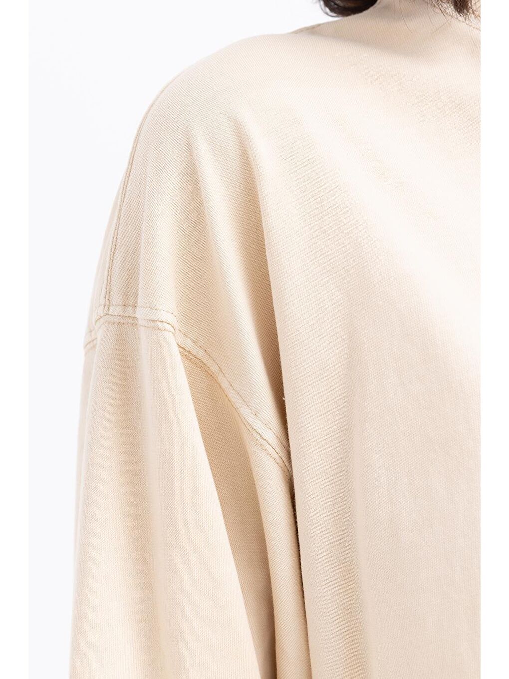 Bej-Önü Nakış Detaylı Sweat-4