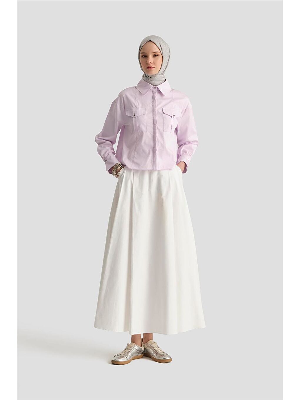 Kargo Cepli Gömlek 25Y3741 Lila