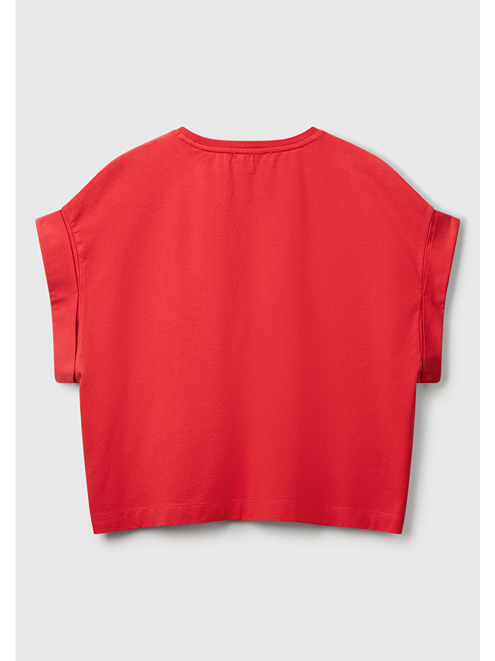 Kadın Mercan Dantel Detaylı Kısa Kol Esnek T-Shirt-3