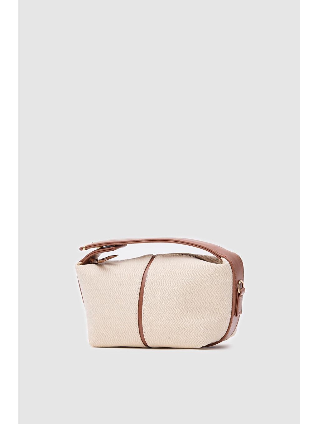 Kahverengi Leo Kanvas El Ve Çapraz Çanta Taba-4