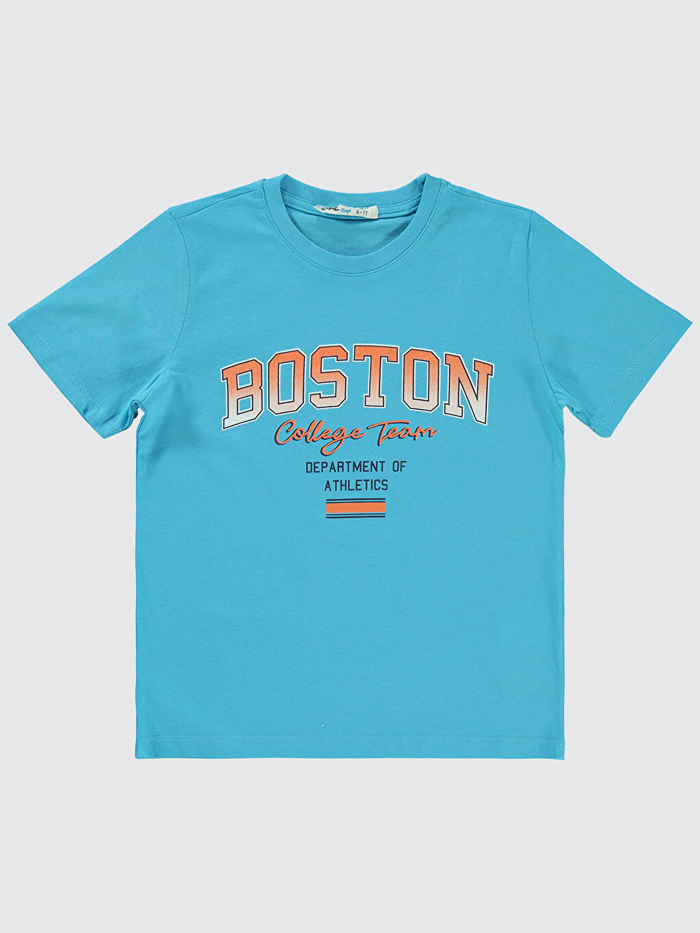 Boys Erkek Çocuk Tişört 6-9 Yaş Turkuaz