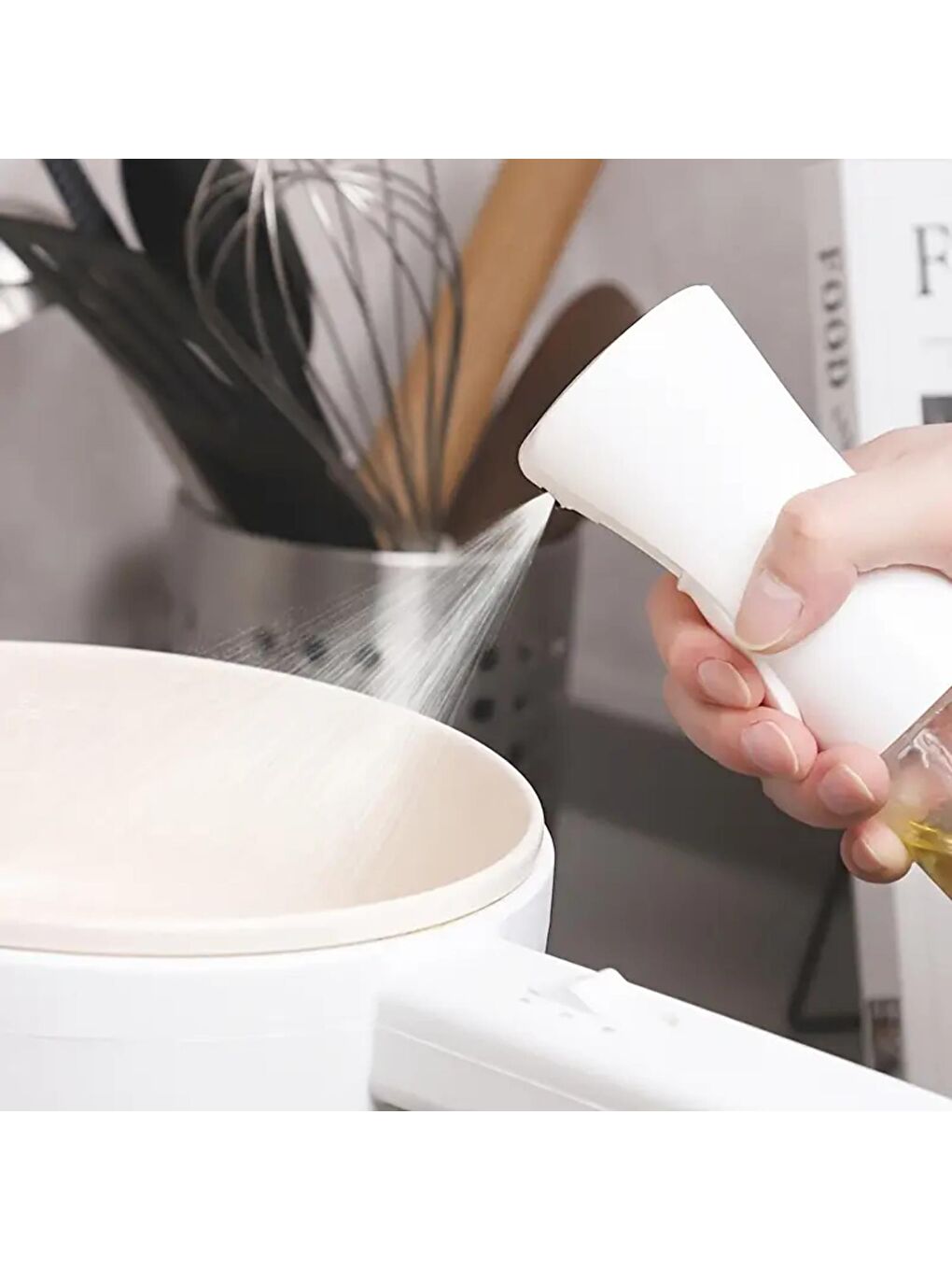 Renksiz Püskürtmeli Sprey Yağdanlık Cam Şişe - Izgara Fritöz Airfryer Yağ Püskürtücü-1