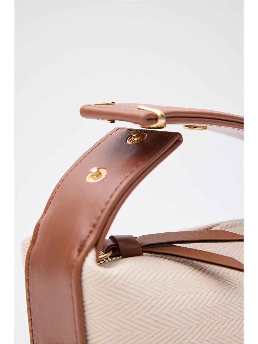 Kahverengi Leo Kanvas El Ve Çapraz Çanta Taba-5