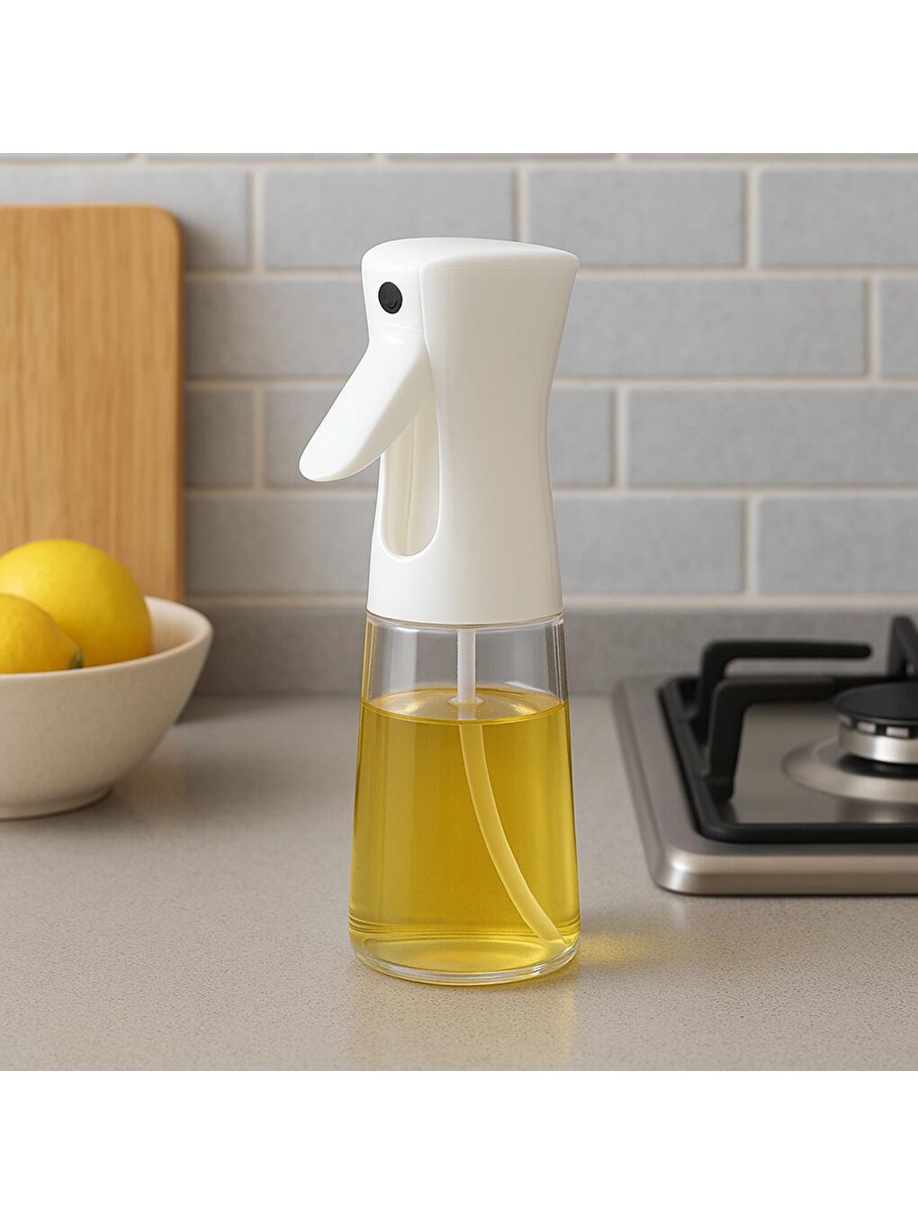 Renksiz Püskürtmeli Sprey Yağdanlık Cam Şişe - Izgara Fritöz Airfryer Yağ Püskürtücü-2