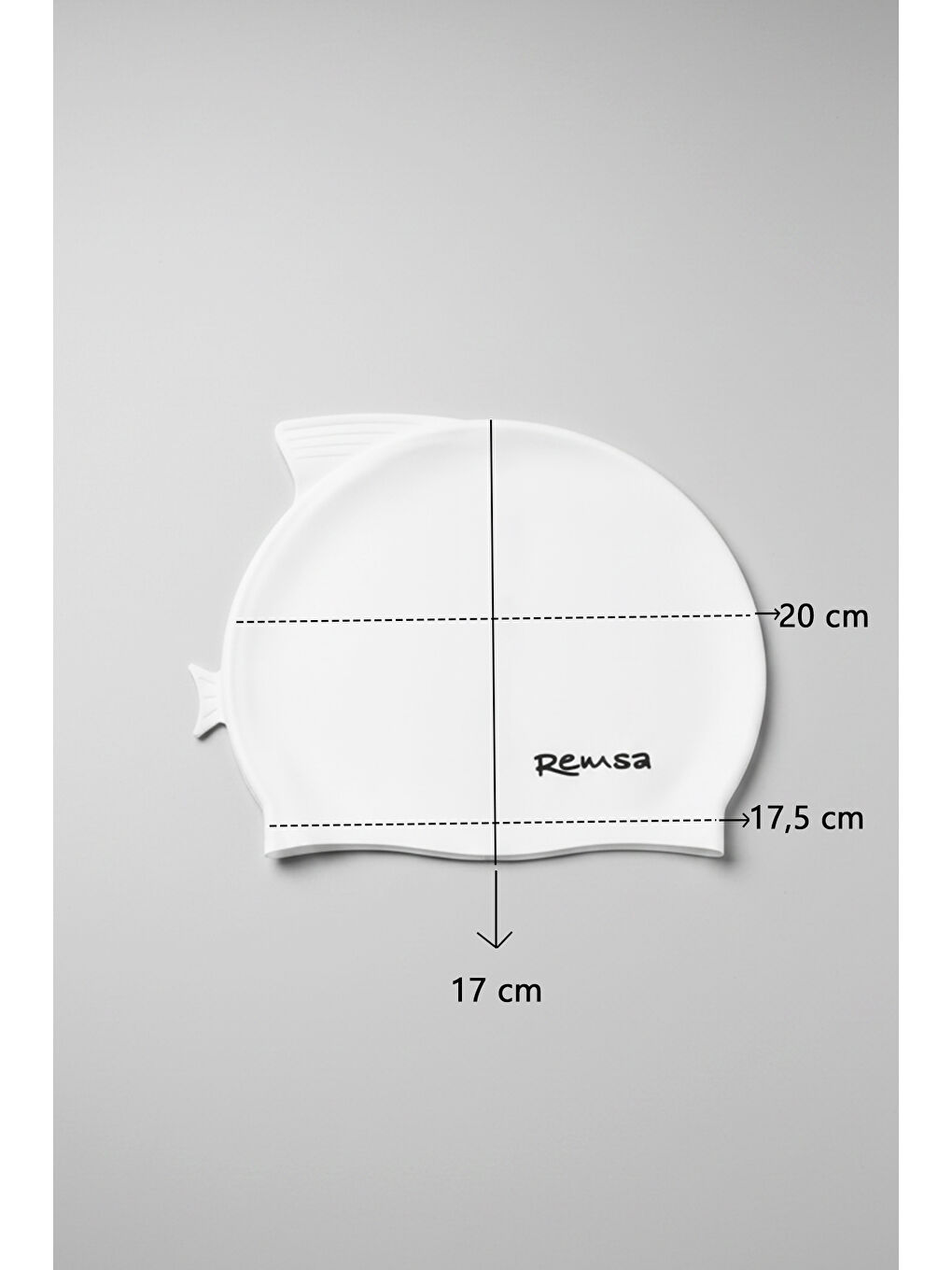 Remsa Yüzgeç Detay Çocuk Silikon Havuz Deniz Yüzücü Bone RSB-Ç-01 Beyaz-2
