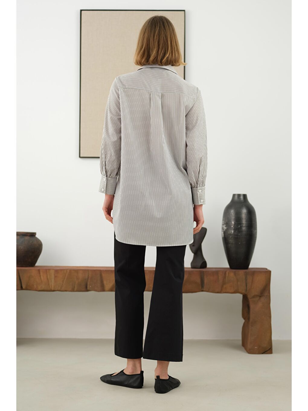 Rüzgarlıklı Cep Detaylı Gömlek Açık Haki-2