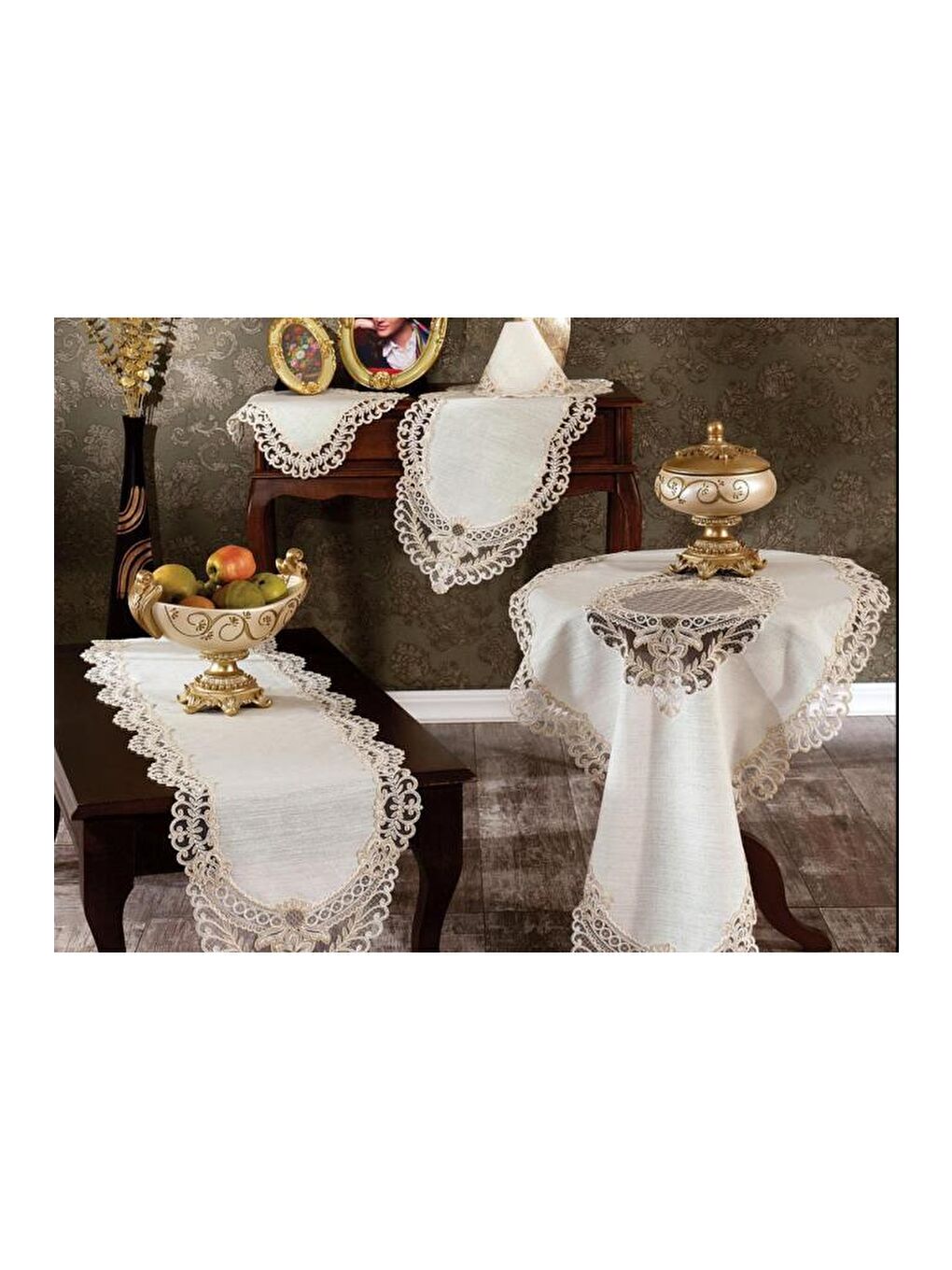 Pembe Dila Bulut Salon Takımı 5 Parça Pudra-5