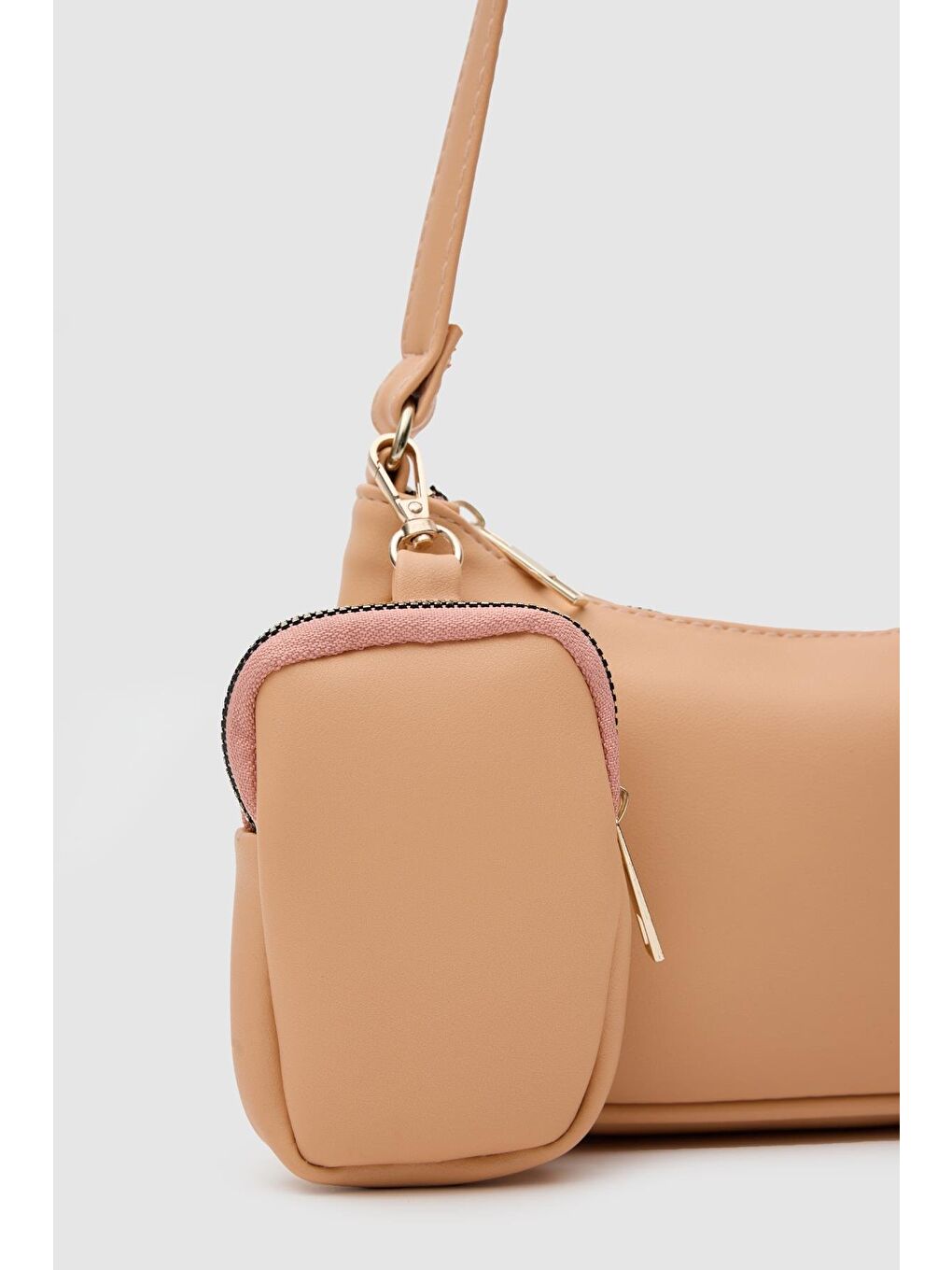 Pembe Clara Cüzdanlı Çapraz Çanta Somon-4