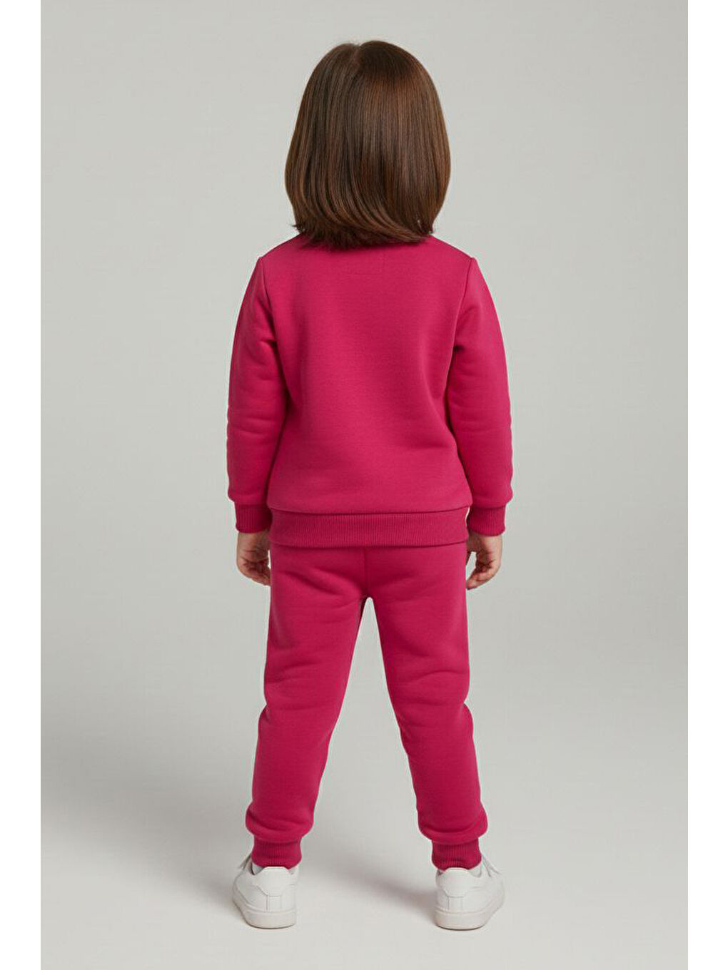 Fuşya Kız Çocuk Fusya Baskılı Şardonlu Takım- 28099-FUSYA-1