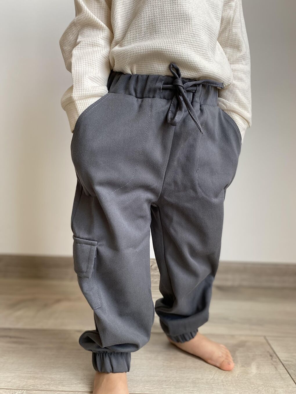 Gri Barlas Pantolon-5