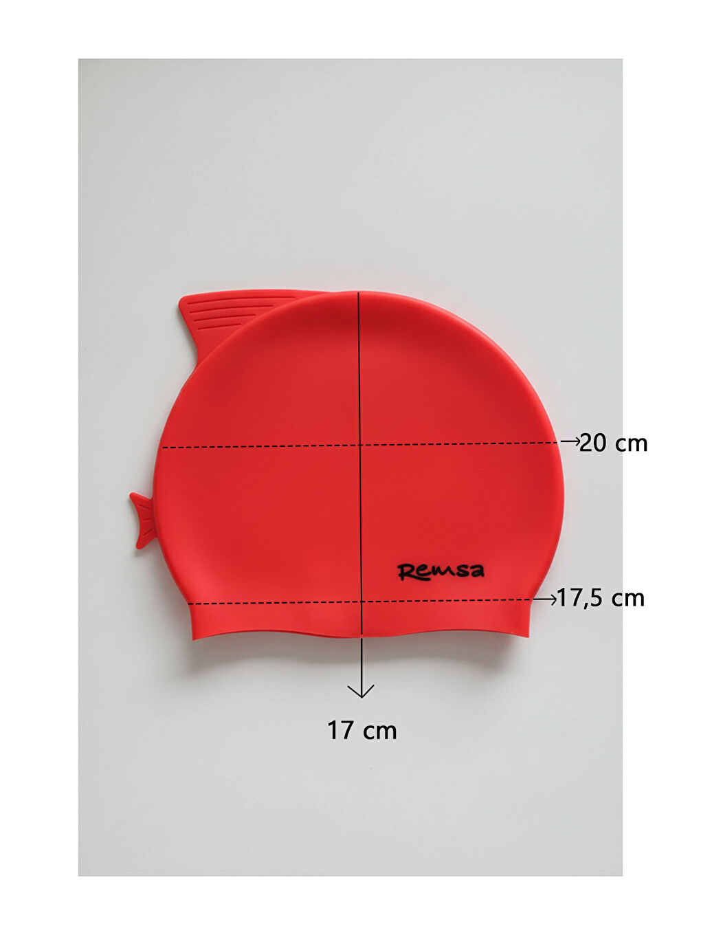 Remsa Yüzgeç Detay Çocuk Silikon Havuz Deniz Yüzücü Bone RSB-Ç-01 Kırmızı-2
