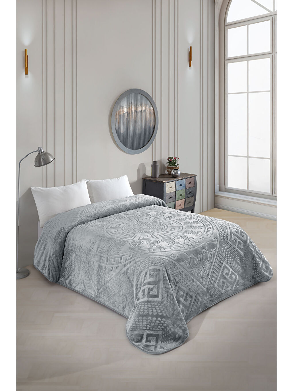 Gri Royal Touch V2 Lüks Kalın Battaniye 220x240 cm — Yumuşak, Sıcak ve Dayanıklı