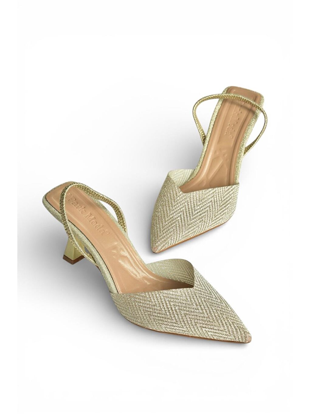 Sarı Altın Kadın Topuklu Ayakkabı Y820444214-5