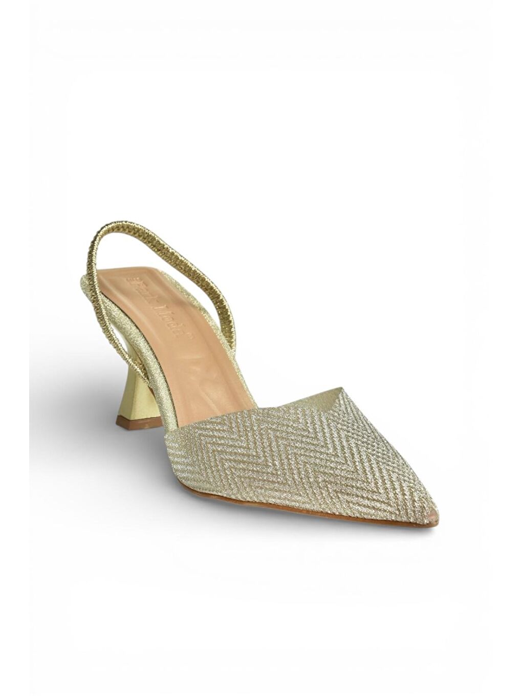 Sarı Altın Kadın Topuklu Ayakkabı Y820444214-7