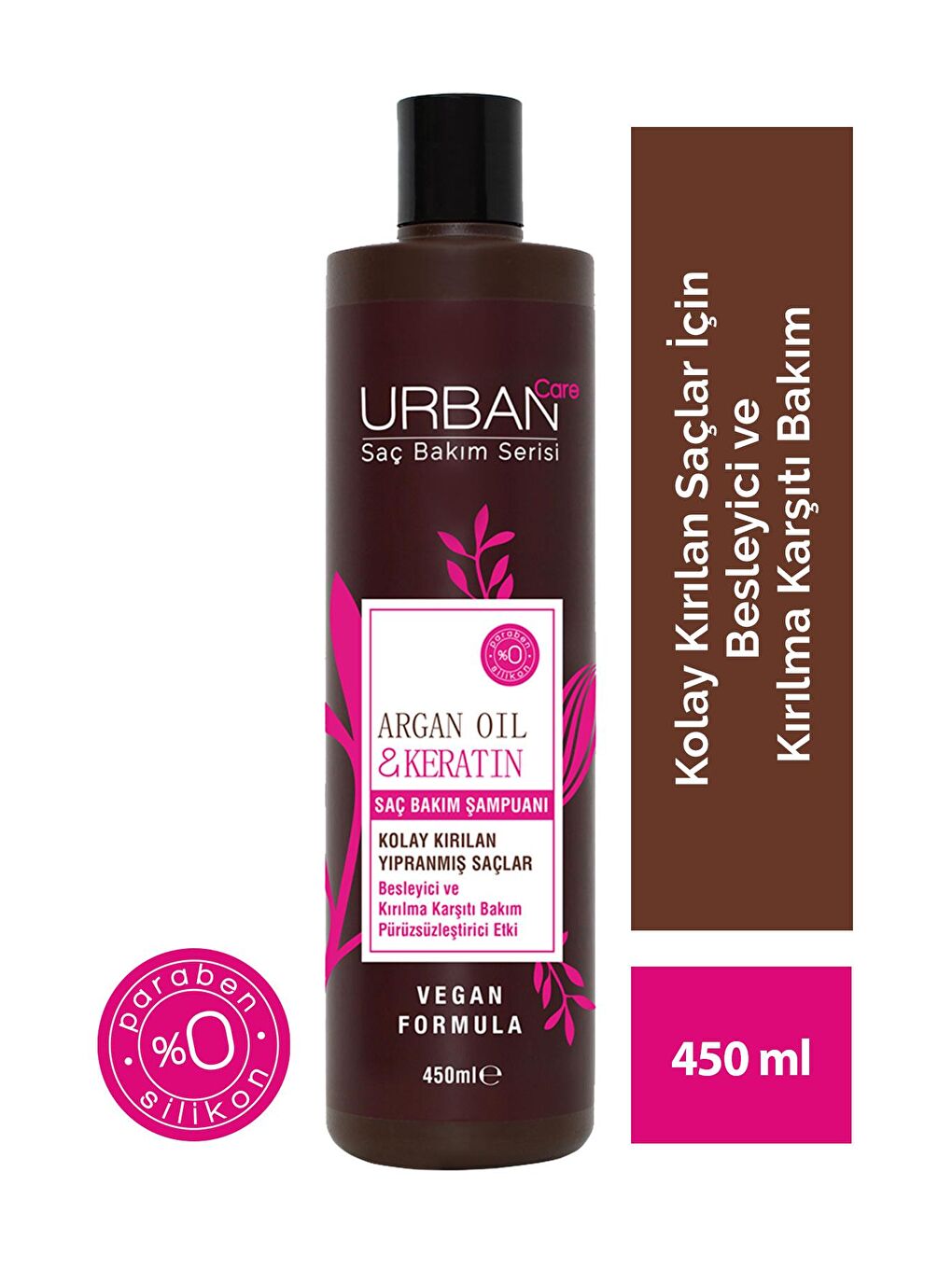 Urban Care Argan Yağı Kolay Kırılan Yıpranmış Saçlara Özel Saç Bakım Şampuanı-Vegan-450 ML