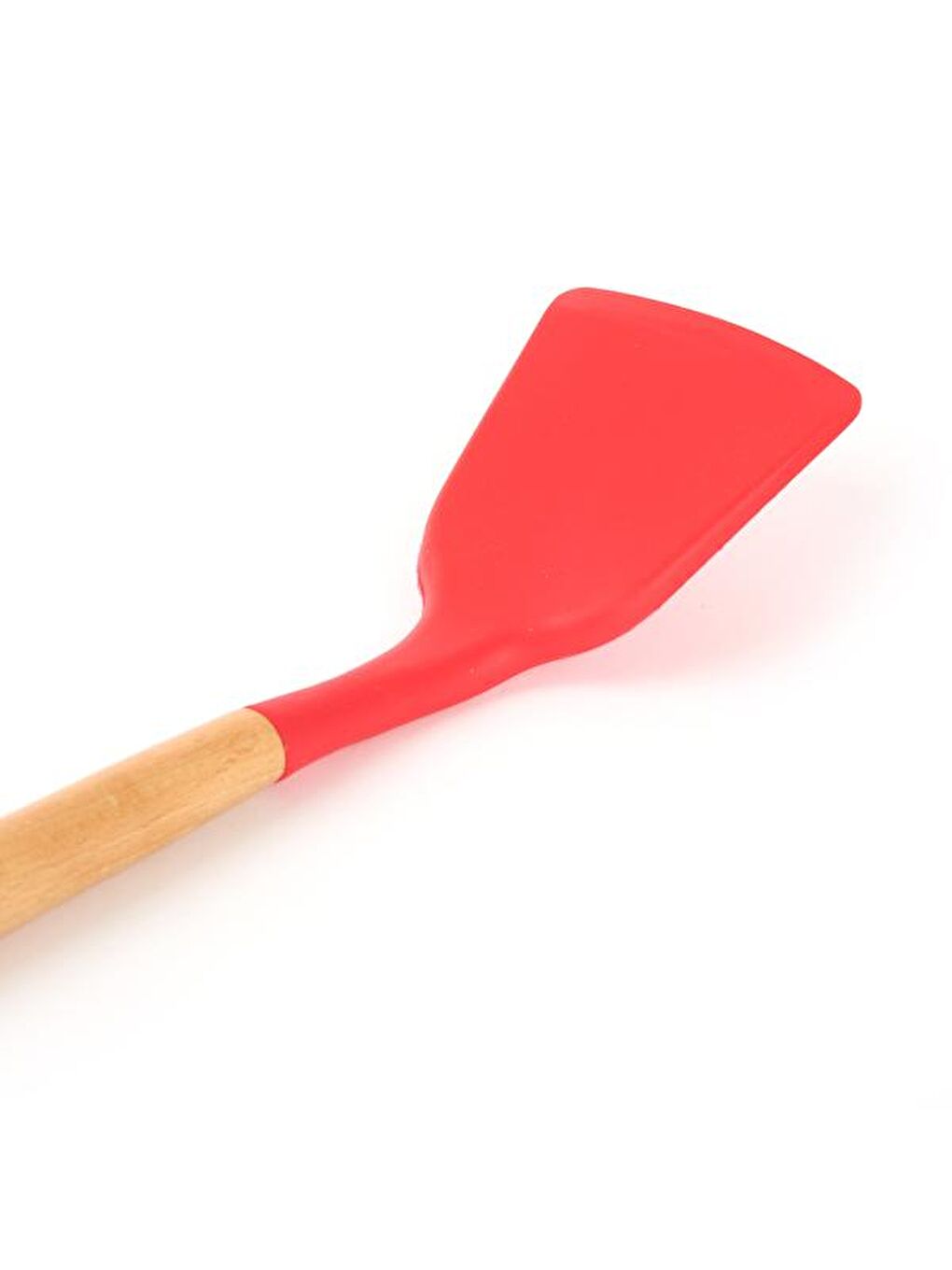 Karışık Silikon Başlıklı Ahşap Spatula - Renkli - 32 cm-3