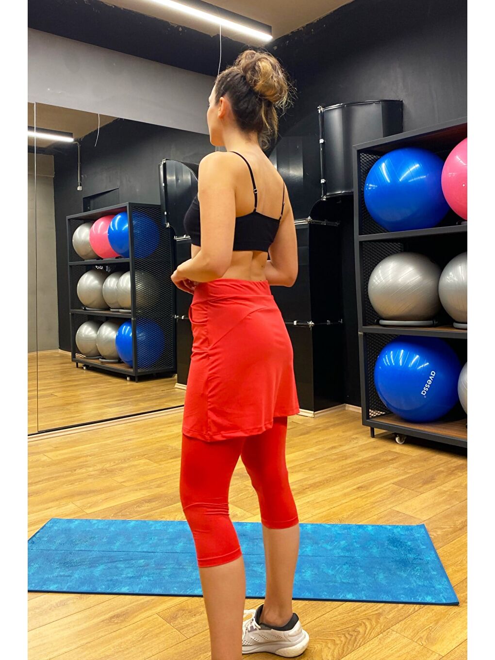 Tenis Etekli Sporcu Tayt C16042 Mercan-3