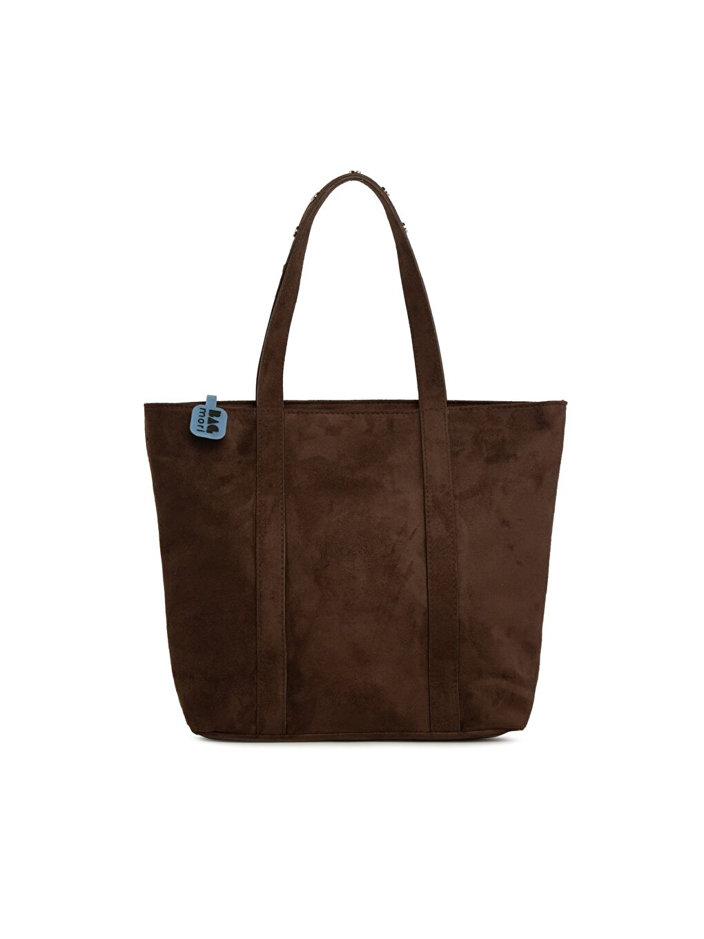 Kahverengi Trok Detaylı Süet Büyük Tote Çanta-3