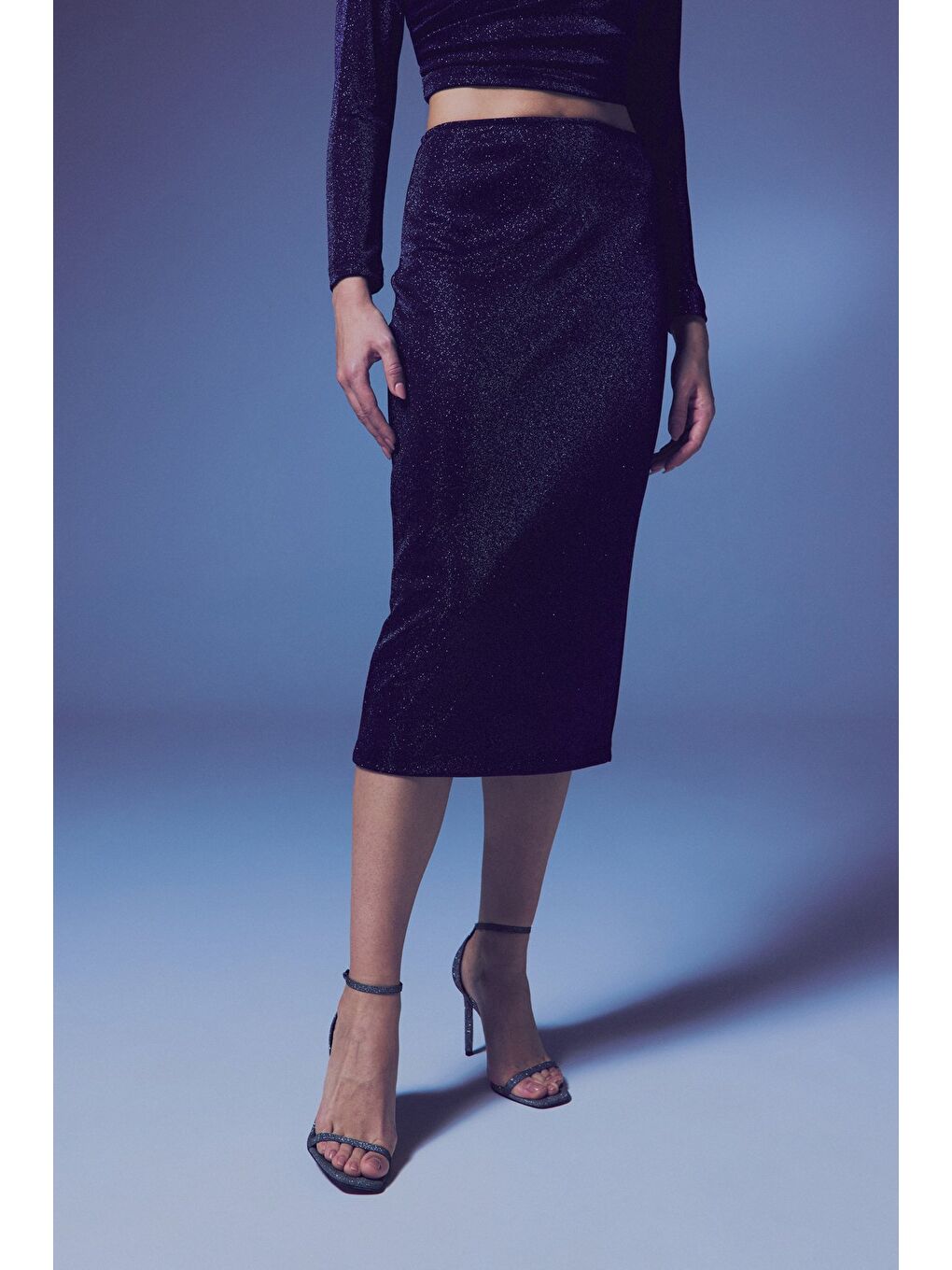 Parlak Kalem Etek - Lacivert-3