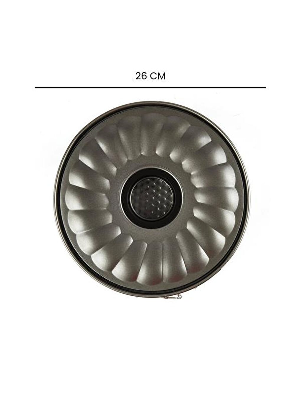 Kelepçeli Kek Kalıbı - Siyah - 26 cm-4