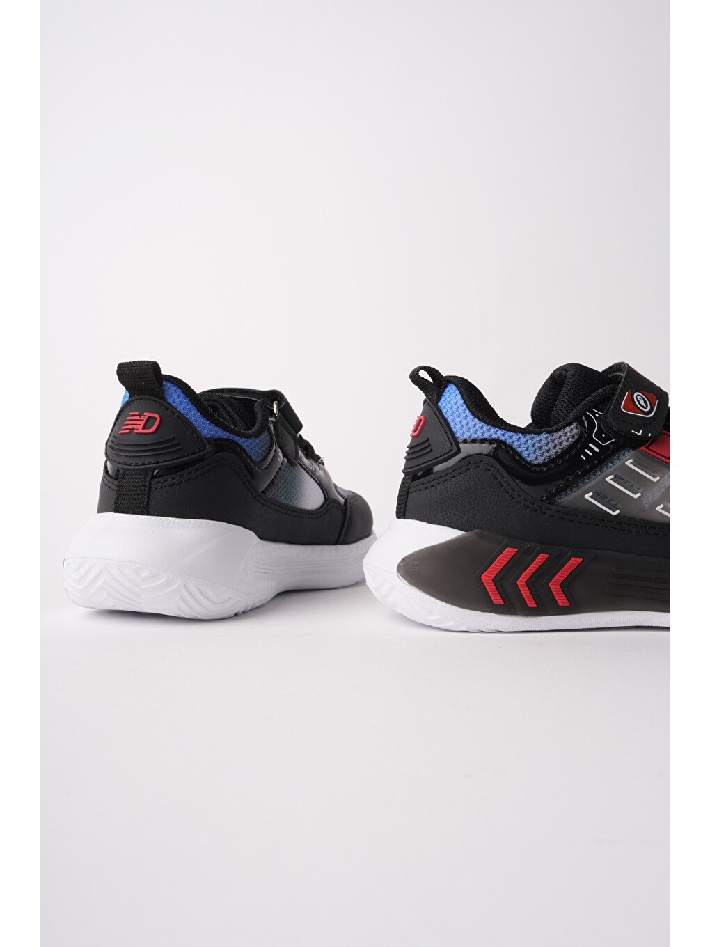 Siyah ZUZU Cırtlı ve Bağcıklı Günlük Çocuk Sneaker Spor Ayakkabı-6