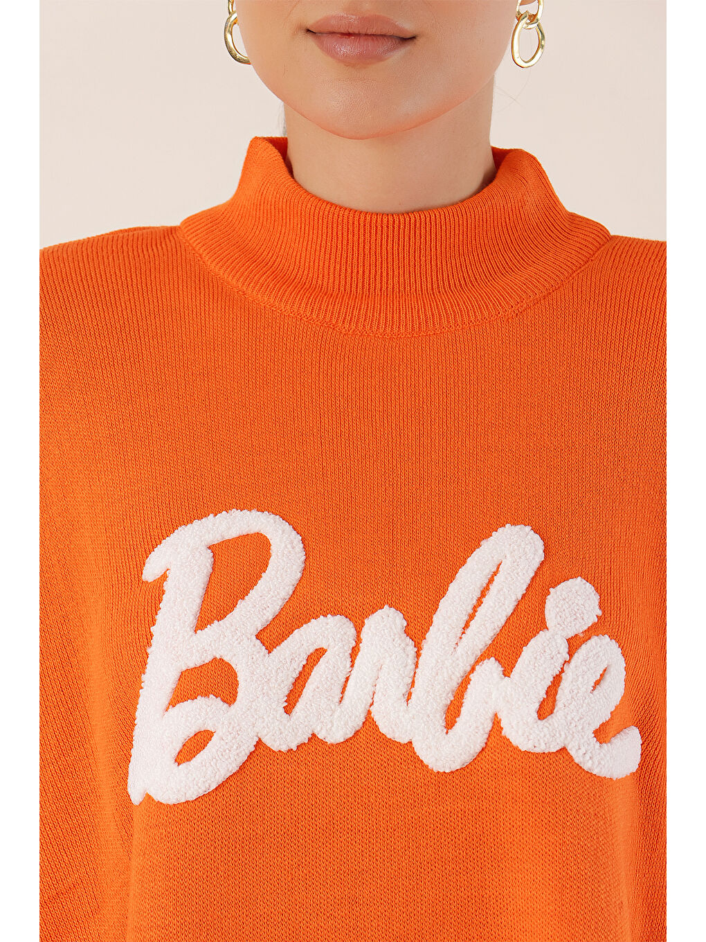 15783 Yırtmaçlı Panço Kazak - D. Turuncu-4