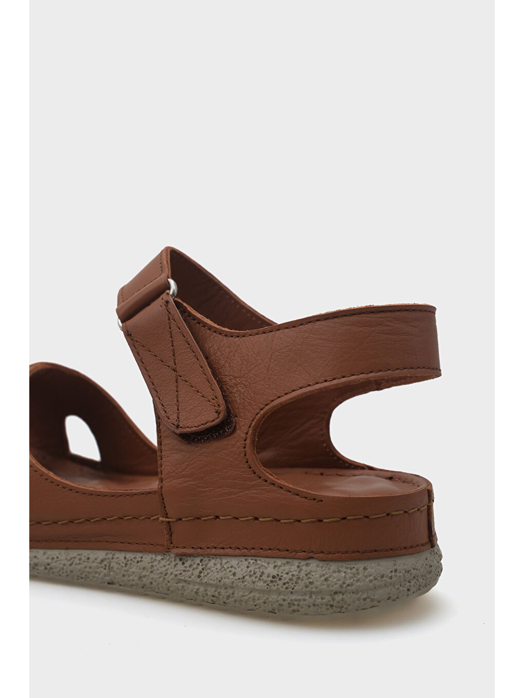 Kahverengi Emily Deri Konfor Anatomik Kadın Sandalet-3