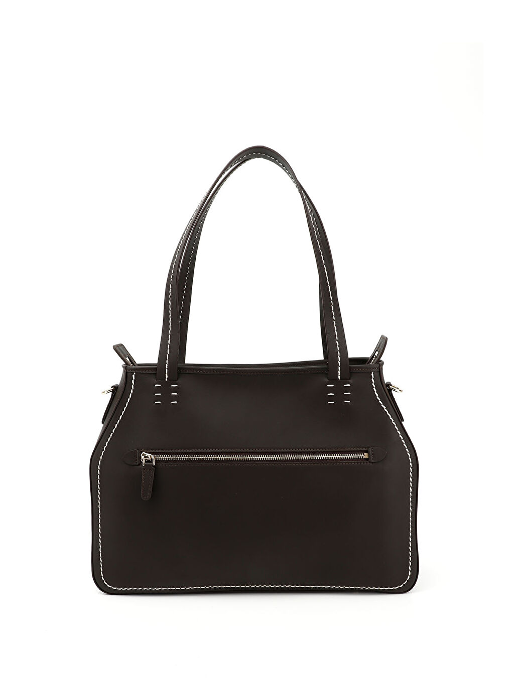 Kahverengi Kadın ÇİKOLATA KAHVE Hakiki Deri El ve Omuz Çantası-3